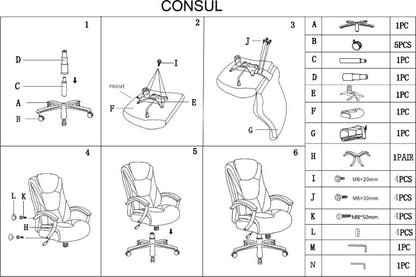 Office Chair West Le Mans | size: Width: 70cm, Height: 112-117cm, Depth: 57cm | color: Black | image: 1 | variant: 1007733