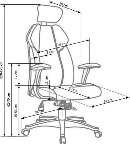 Office Chair West Ludlow | size: Width: 65cm, Height: 128cm, Depth: 70cm | color: Black | image: 3 | variant: 1007071
