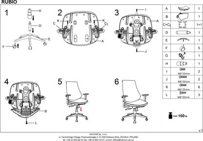 Office Chair West Norton | size: Width: 66cm, Height: 109cm, Depth: 69cm | color: Gray | image: 9 | variant: 1007197