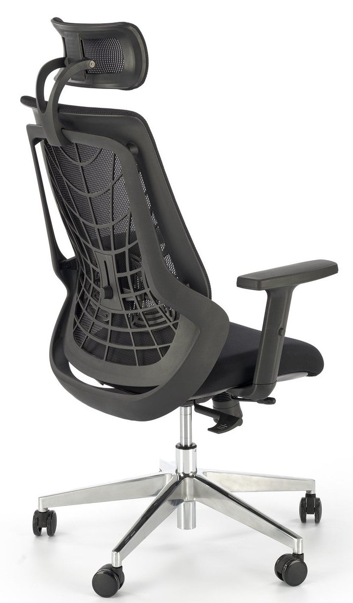 Office Chair West Porth | size: Width: 66cm, Height: 115cm, Depth: 67cm | color: Black | image: 2 | variant: 1007428