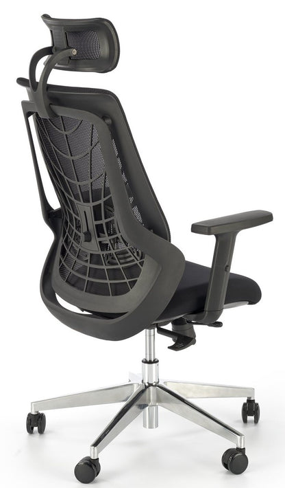 Office Chair West Porth | size: Width: 66cm, Height: 115cm, Depth: 67cm | color: Black | image: 2 | variant: 1007428