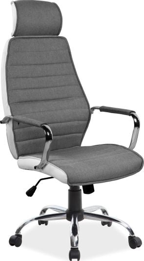 Office Chair West Rennes | size: Width: 59cm, Height: 121-131cm, Depth: 52cm | color: Gray | image: 1 | variant: 1007721