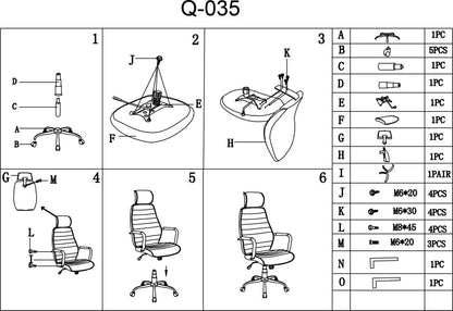 Office Chair West Rennes | size: Width: 59cm, Height: 121-131cm, Depth: 52cm | color: Gray | image: 4 | variant: 1007721