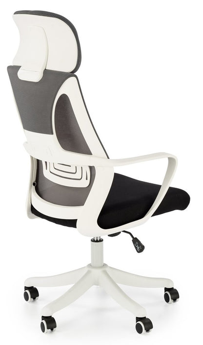 Office Chair West Risca | size: Width: 62cm, Height: 116cm, Depth: 63cm | color: White/Black/Grey | image: 2 | variant: 1007437