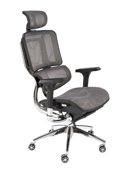 Office Chair West Valmiera | size: Width: 72cm, Height: 139cm, Depth: 70cm | color: Gray | image: 0 | variant: 1007566