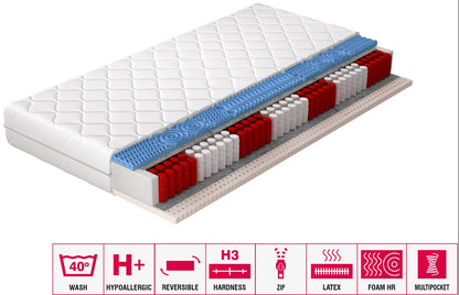Pocket Spring Mattress Acapulco | size: Length: 200cm, Width: 80cm | image: 2 | variant: 1013591