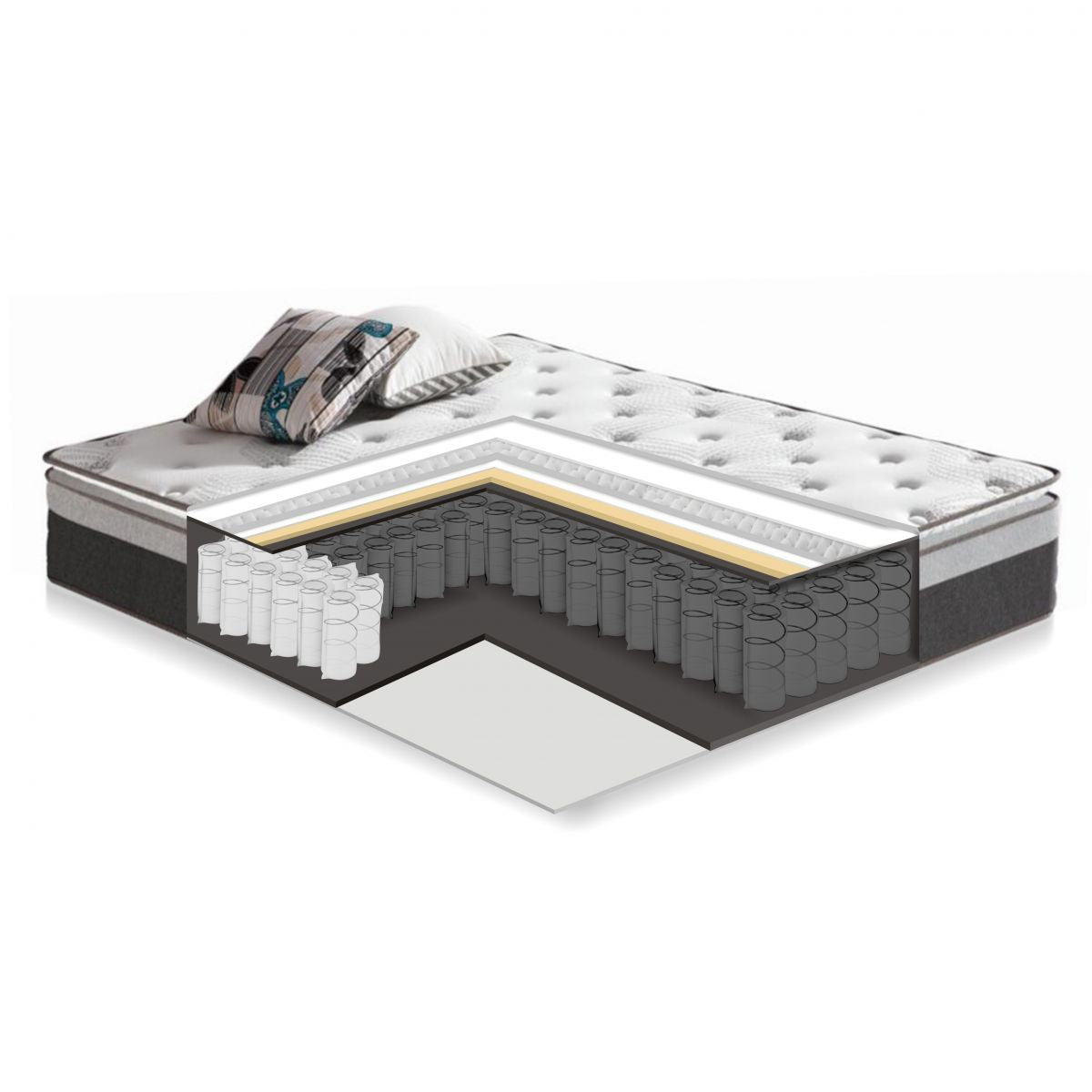 Pocket Spring Mattress Harmony Top Pocket | size: Length: 200cm, Width: 90cm | image: 0 | variant: 1011003