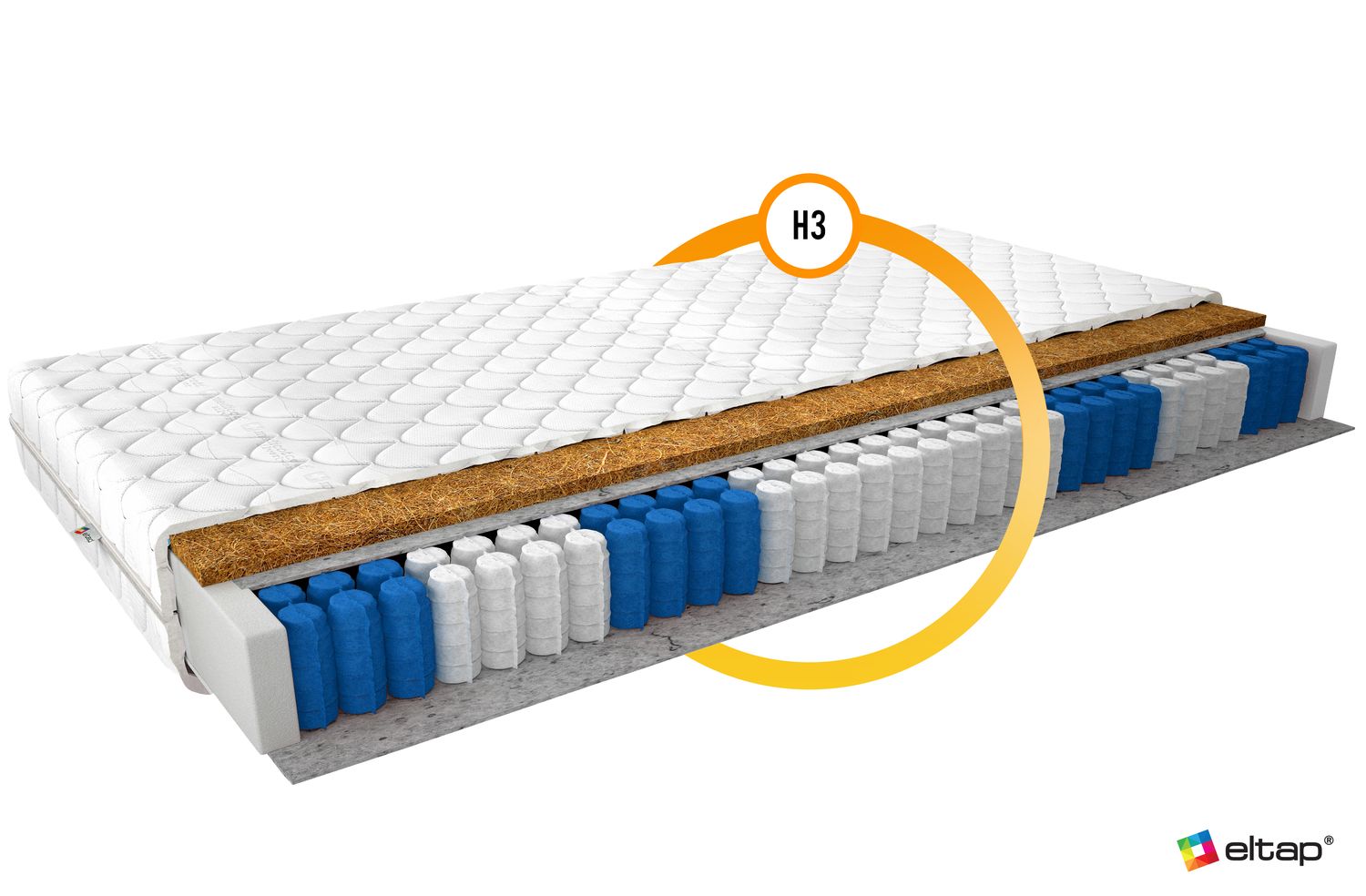 Pocket Spring Mattress Pini 33 | size: Length: 200cm, Width: 200cm | image: 2 | variant: 1013379
