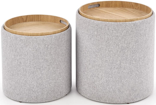 Pouf Aviko | size: Width: 38cm, Height: 45cm | color: Gray | image: 0 | variant: 1012218
