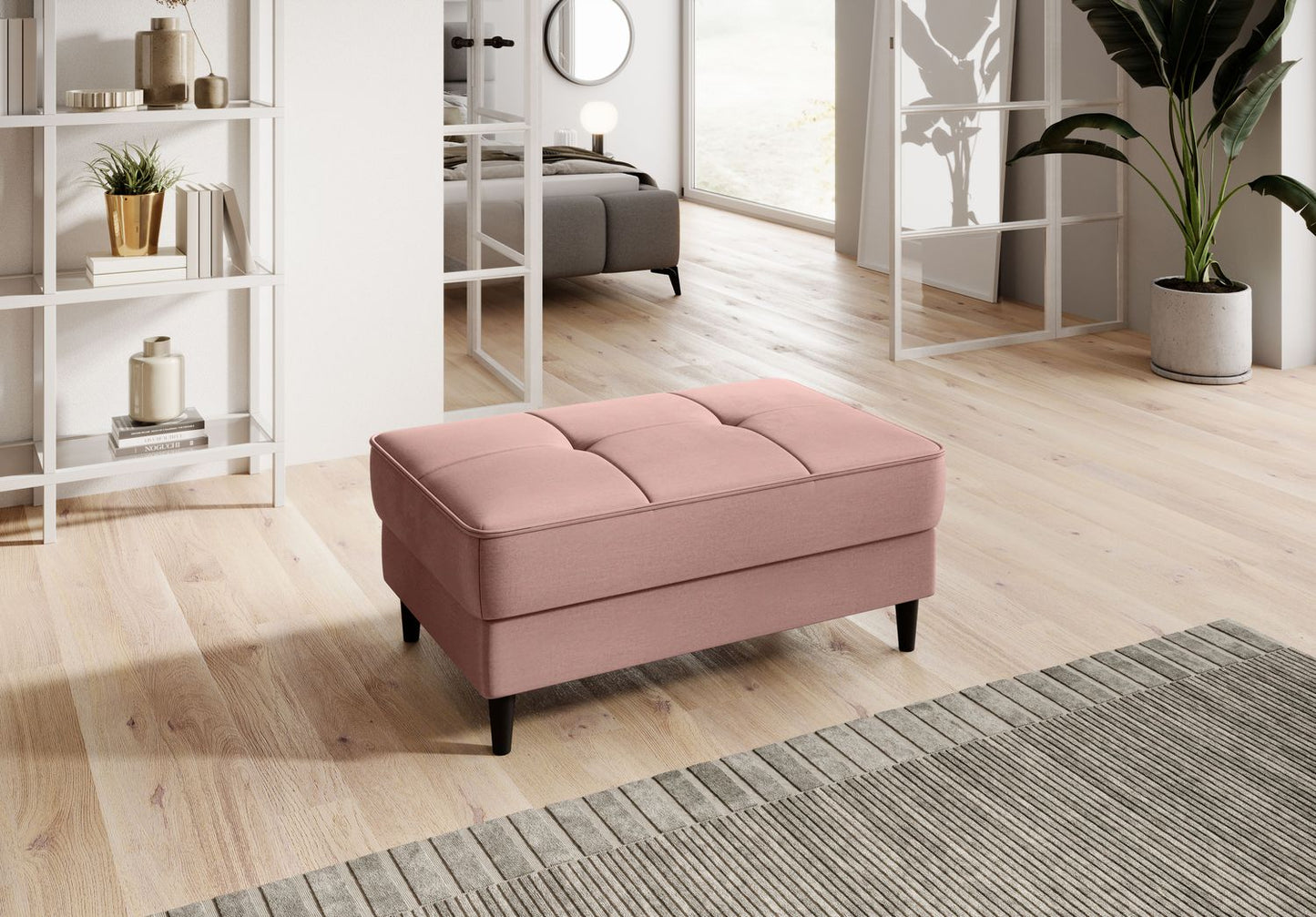Pouf Bellis | size: Width: 97cm, Height: 42cm, Depth: 62cm | color: Nube | image: 1 | variant: 1005781