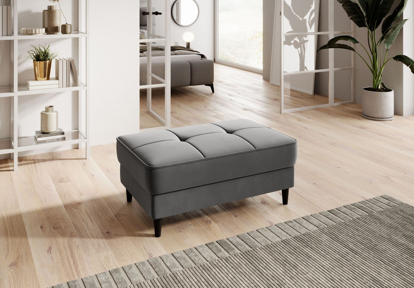 Pouf Bellis | size: Width: 97cm, Height: 42cm, Depth: 62cm | color: Velvetmat | image: 1 | variant: 1005758
