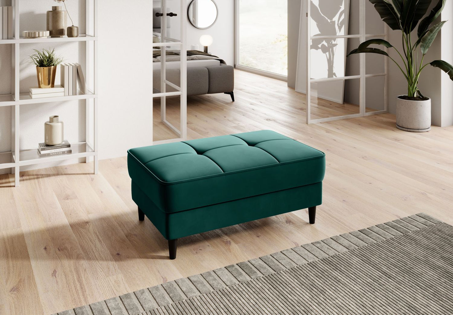Pouf Bellis | size: Width: 97cm, Height: 42cm, Depth: 62cm | color: Velvetmat | image: 1 | variant: 1005790