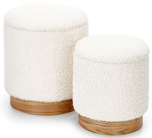 Pouf Cancun | size: Width: 38cm, Height: 43cm, Depth: 38cm | color: White | image: 1 | variant: 1016935