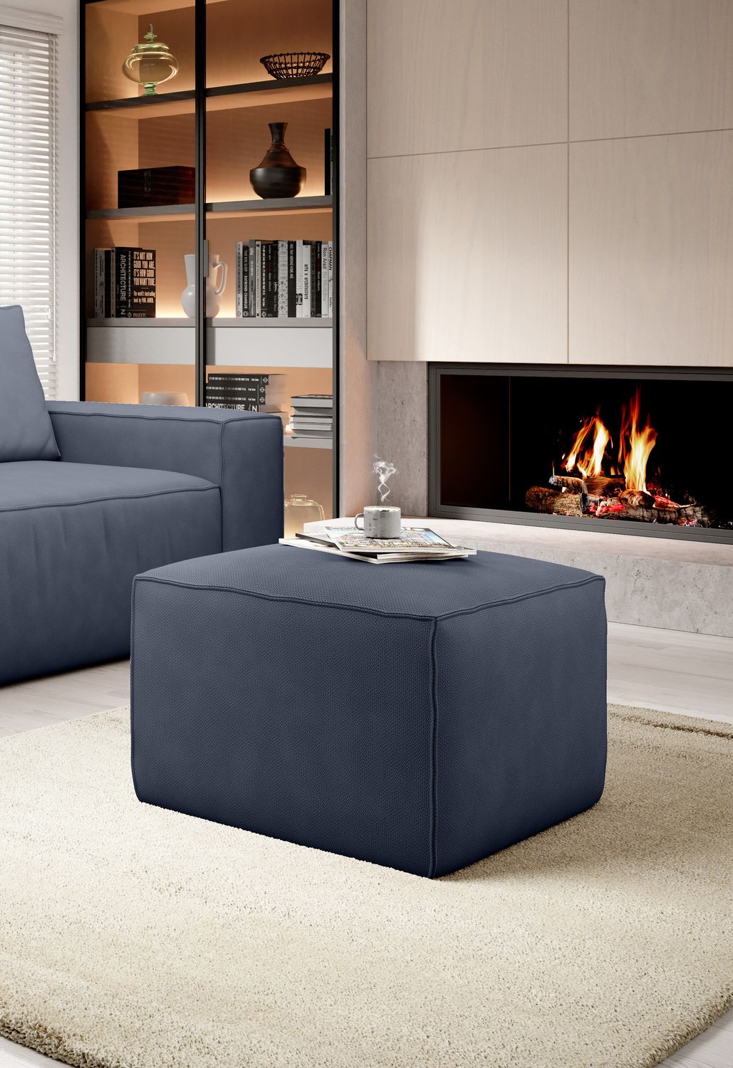 Pouf East Chertsey | size: Width: 88cm, Height: 51cm, Depth: 68cm | color: Poco | image: 1 | variant: 1010547