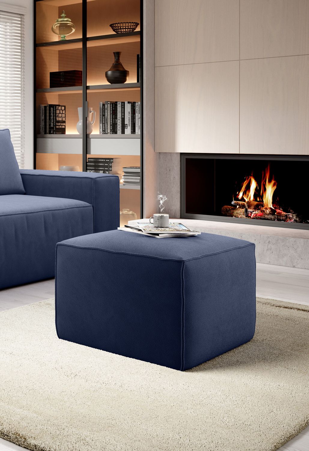 Pouf East Chertsey | size: Width: 88cm, Height: 51cm, Depth: 68cm | color: Savoi | image: 1 | variant: 1010548