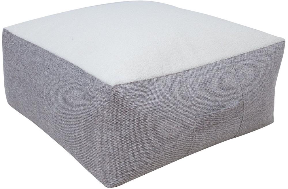 Pouf Ebbw Vale | size: Width: 80cm, Height: 30cm, Depth: 80cm | color: Gray | image: 1 | variant: 1001418