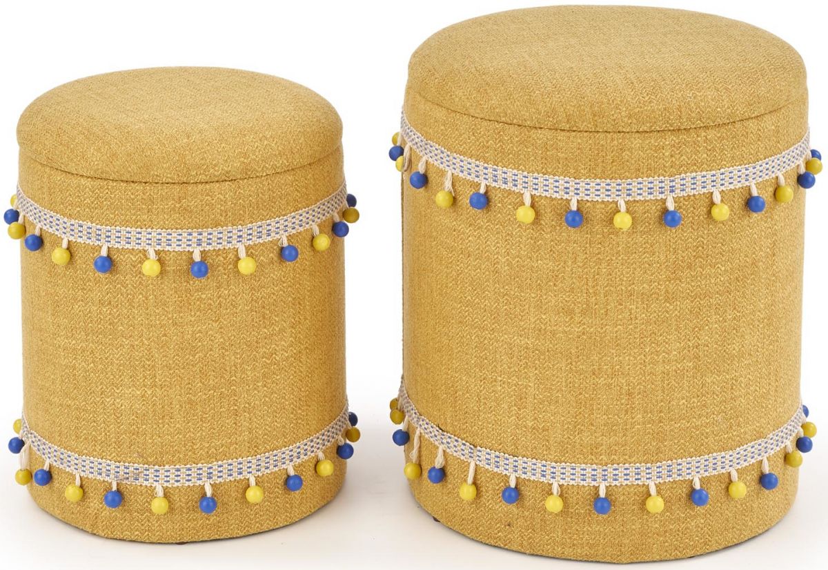 Pouf Grado | size: Width: 38cm, Height: 44cm | color: Yellow | image: 0 | variant: 1006072
