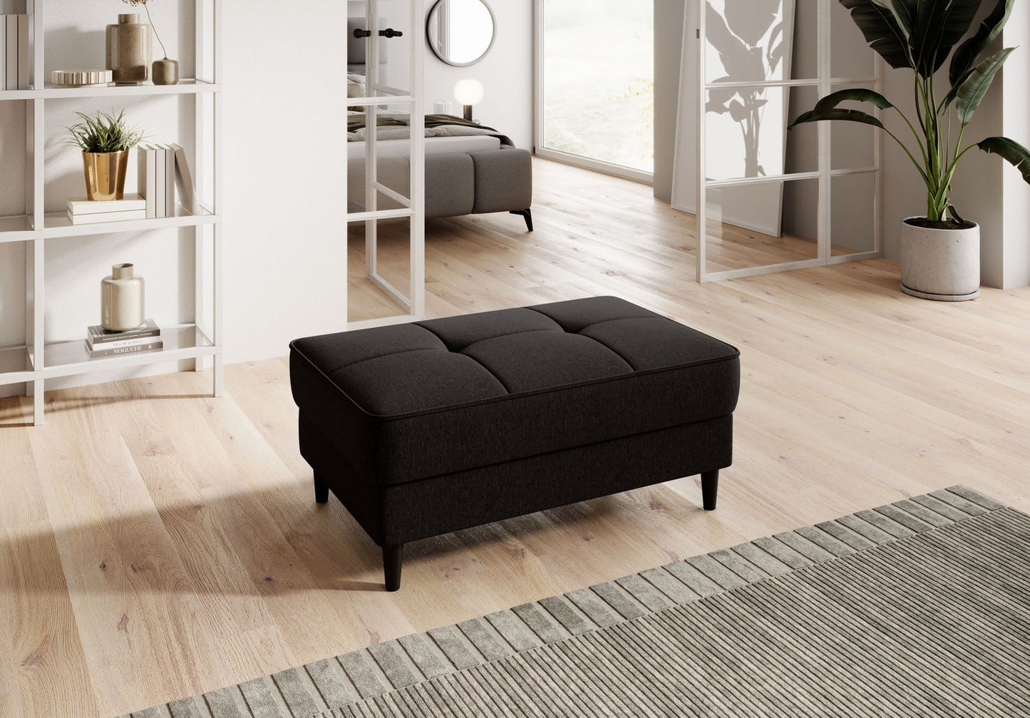 Pouf Hinckley | size: Width: 97cm, Height: 42cm, Depth: 62cm | color: Flores | image: 1 | variant: 1010272