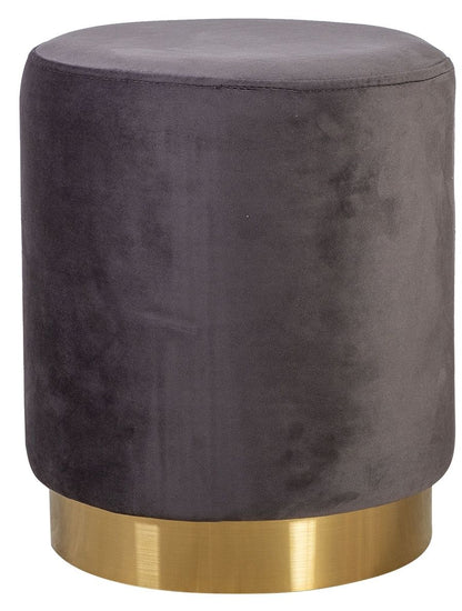 Pouf La Perla | size: Width: 35cm, Height: 42cm, Depth: 35cm, Diameter: 35cm | color: Gray | image: 0 | variant: 1006099