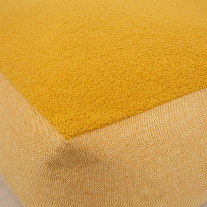 Pouf Lamb Bag 1 | size: Width: 80cm, Height: 30cm, Depth: 80cm | color: Yellow | image: 3 | variant: 1006111