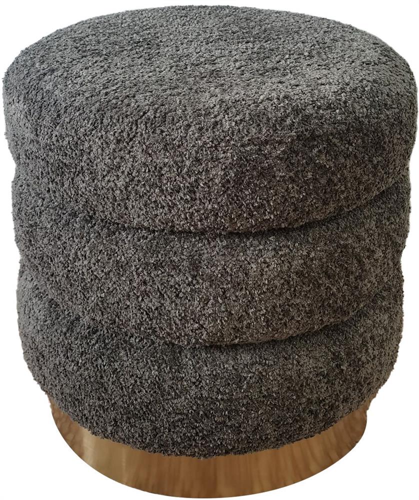 Pouf Lauren | size: Width: 35cm, Height: 38cm, Depth: 35cm | color: Gray | image: 1 | variant: 1006120