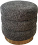 Pouf Lauren | size: Width: 35cm, Height: 38cm, Depth: 35cm | color: Gray | image: 1 | variant: 1006120