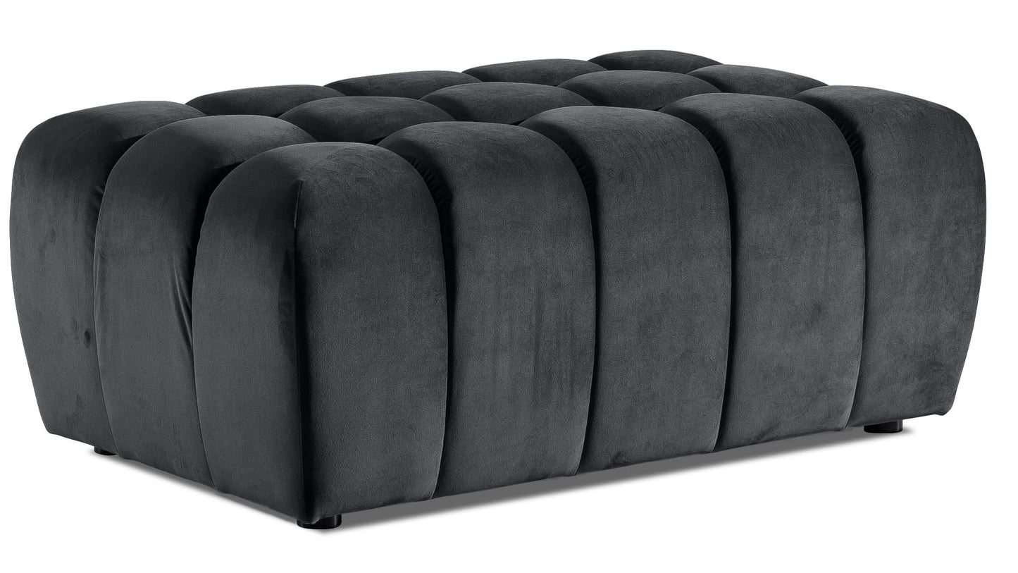 Pouf Lazaro | size: Width: 102cm, Height: 40cm, Depth: 64cm | color: Monolith | image: 0 | variant: 1005858