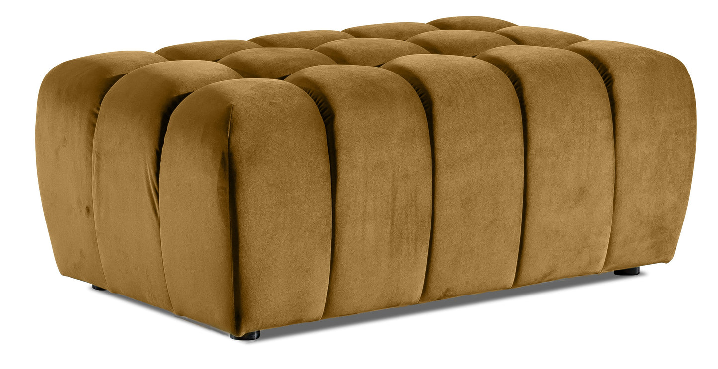 Pouf Lazaro | size: Width: 102cm, Height: 40cm, Depth: 64cm | color: Yellow | image: 0 | variant: 1005855
