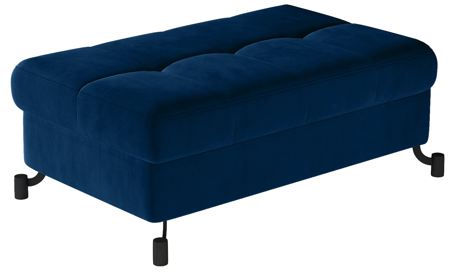 Pouf Lorelle | size: Width: 100cm, Height: 45cm, Depth: 70cm | color: Blue | image: 0 | variant: 1005886