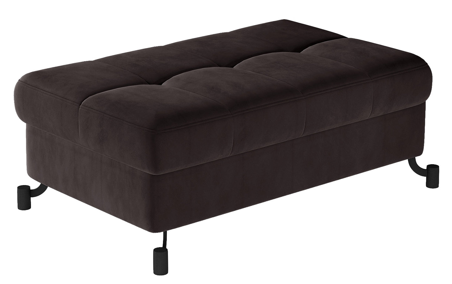 Pouf Lorelle | size: Width: 100cm, Height: 45cm, Depth: 70cm | color: Mat/Velvet | image: 0 | variant: 1005890