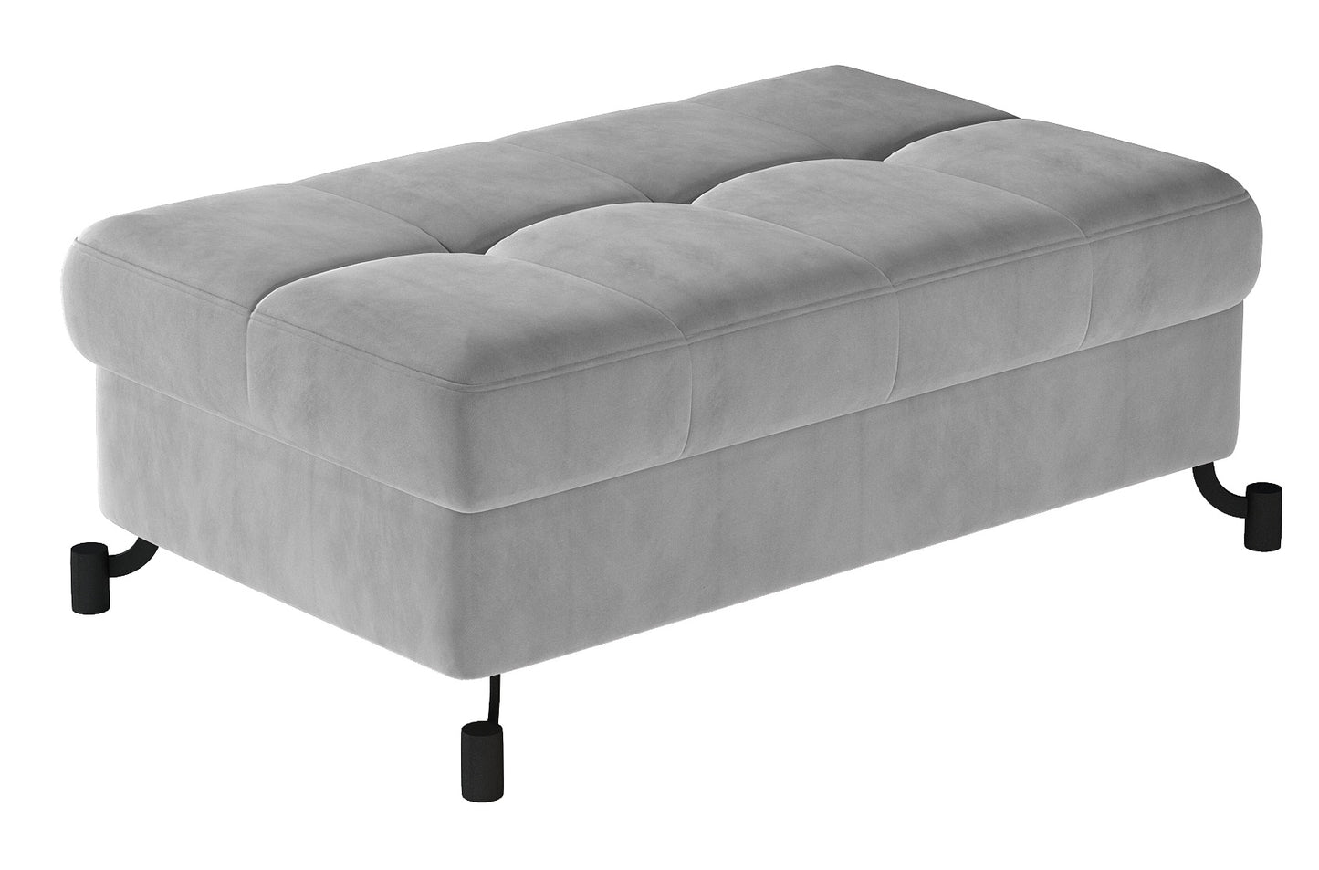 Pouf Lorelle | size: Width: 100cm, Height: 45cm, Depth: 70cm | color: Monolith | image: 0 | variant: 1005889