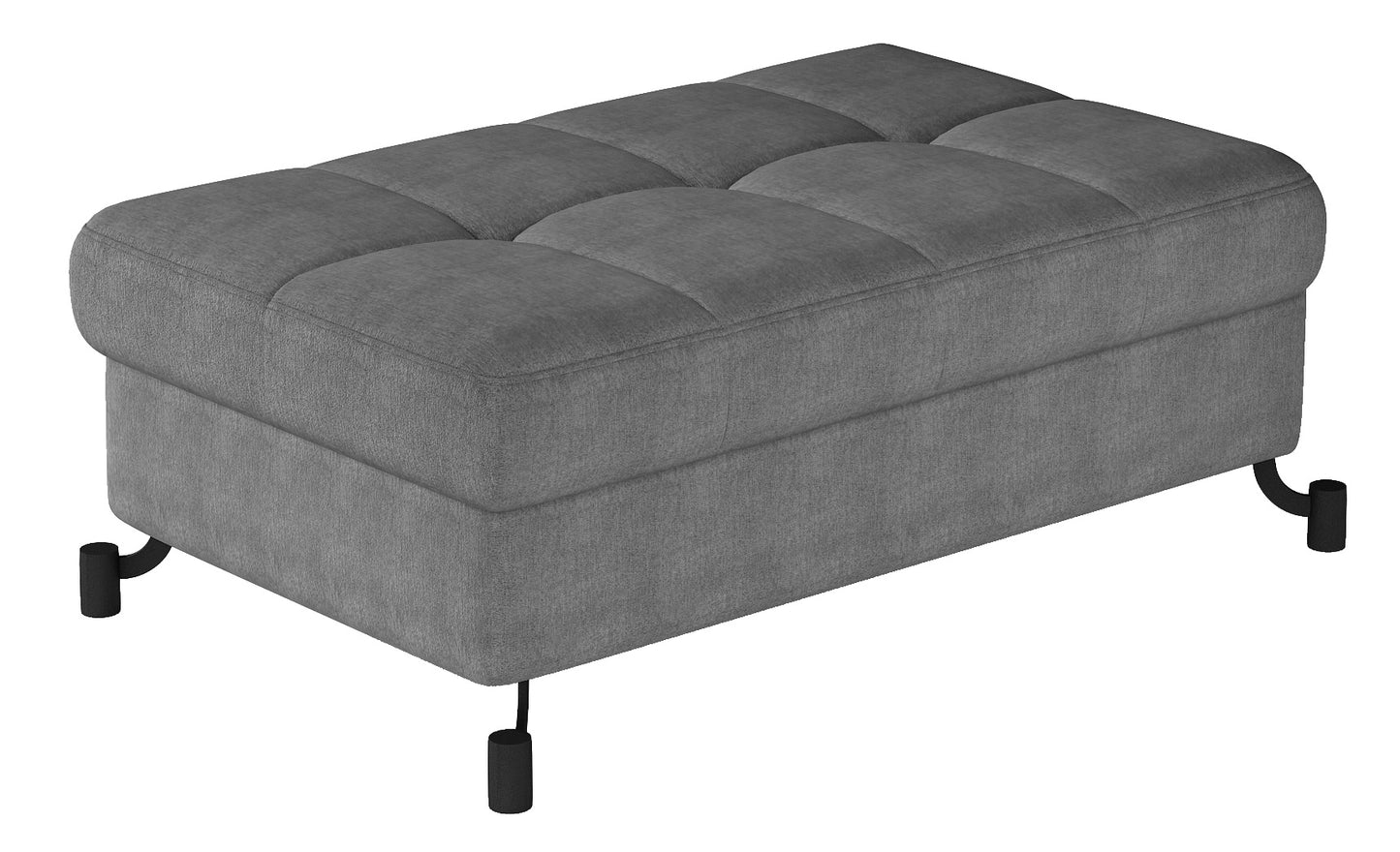 Pouf Lorelle | size: Width: 100cm, Height: 45cm, Depth: 70cm | color: Omega | image: 0 | variant: 1005902
