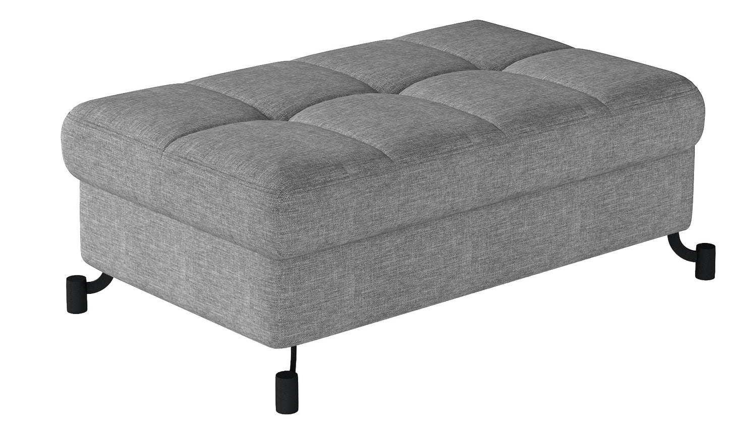 Pouf Lorelle | size: Width: 100cm, Height: 45cm, Depth: 70cm | color: Sawana | image: 0 | variant: 1005910