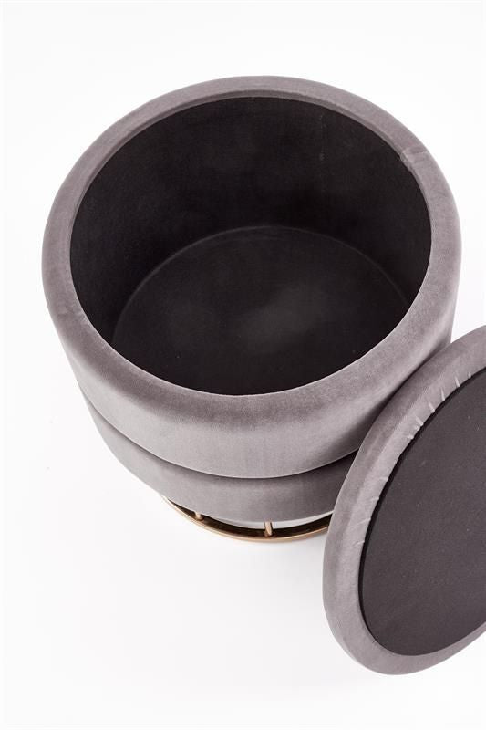 Pouf Minty | size: Width: 37cm, Height: 41cm, Depth: 37cm, Diameter: 37cm | color: Gray | image: 1 | variant: 1006074