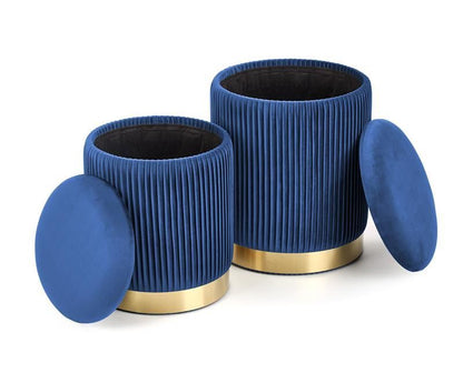Pouf Monty 2 | size: Width: 38cm, Height: 31cm, Depth: 38cm, Diameter: 38-44cm | color: Blue | image: 1 | variant: 1006077