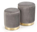Pouf Monty 2 | size: Width: 38cm, Height: 31cm, Depth: 38cm, Diameter: 38-44cm | color: Gray | image: 0 | variant: 1006078