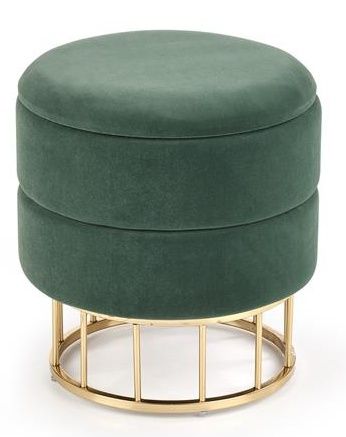 Pouf Rovigo | size: Width: 37cm, Height: 41cm, Depth: 37cm, Diameter: 37cm | color: Green | image: 0 | variant: 1003093