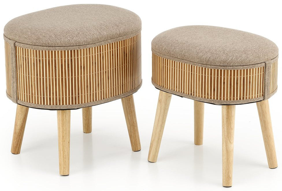 Pouf Tico | size: Width: 45cm, Height: 45cm, Depth: 35cm | color: Beige | image: 1 | variant: 1016937