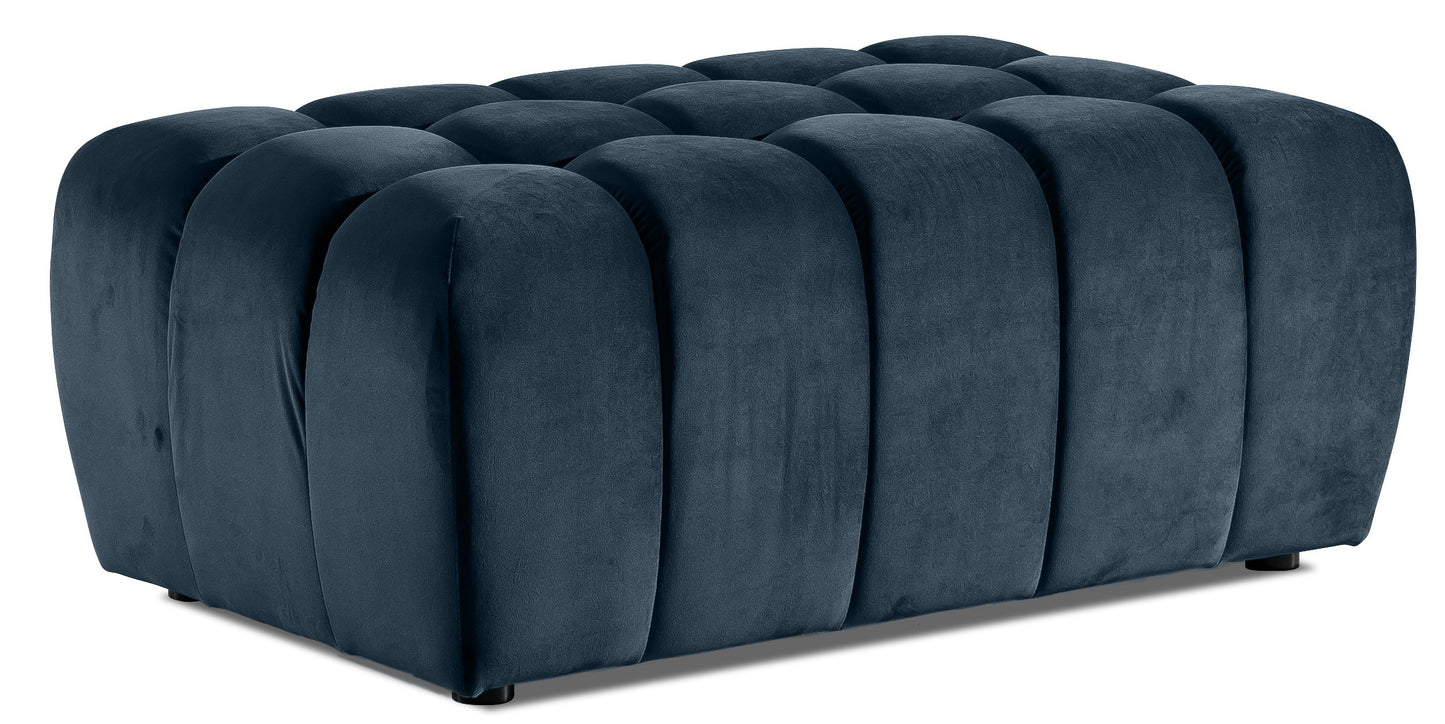 Pouf West Orebro | size: Width: 102cm, Height: 40cm, Depth: 64cm | color: Blue | image: 0 | variant: 1010352