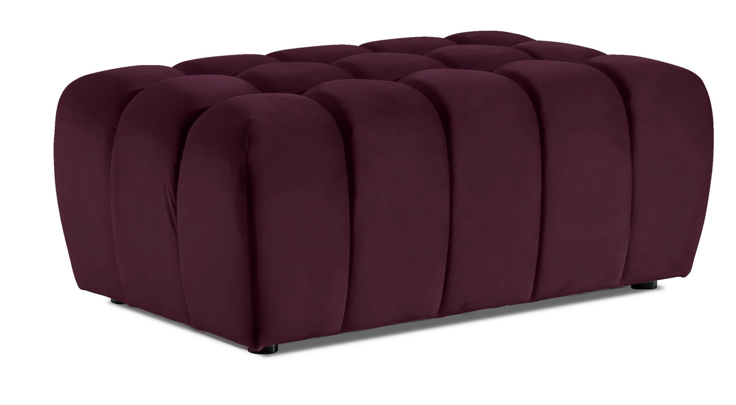 Pouf West Orebro | size: Width: 102cm, Height: 40cm, Depth: 64cm | color: Mat/Velvet | image: 0 | variant: 1010361