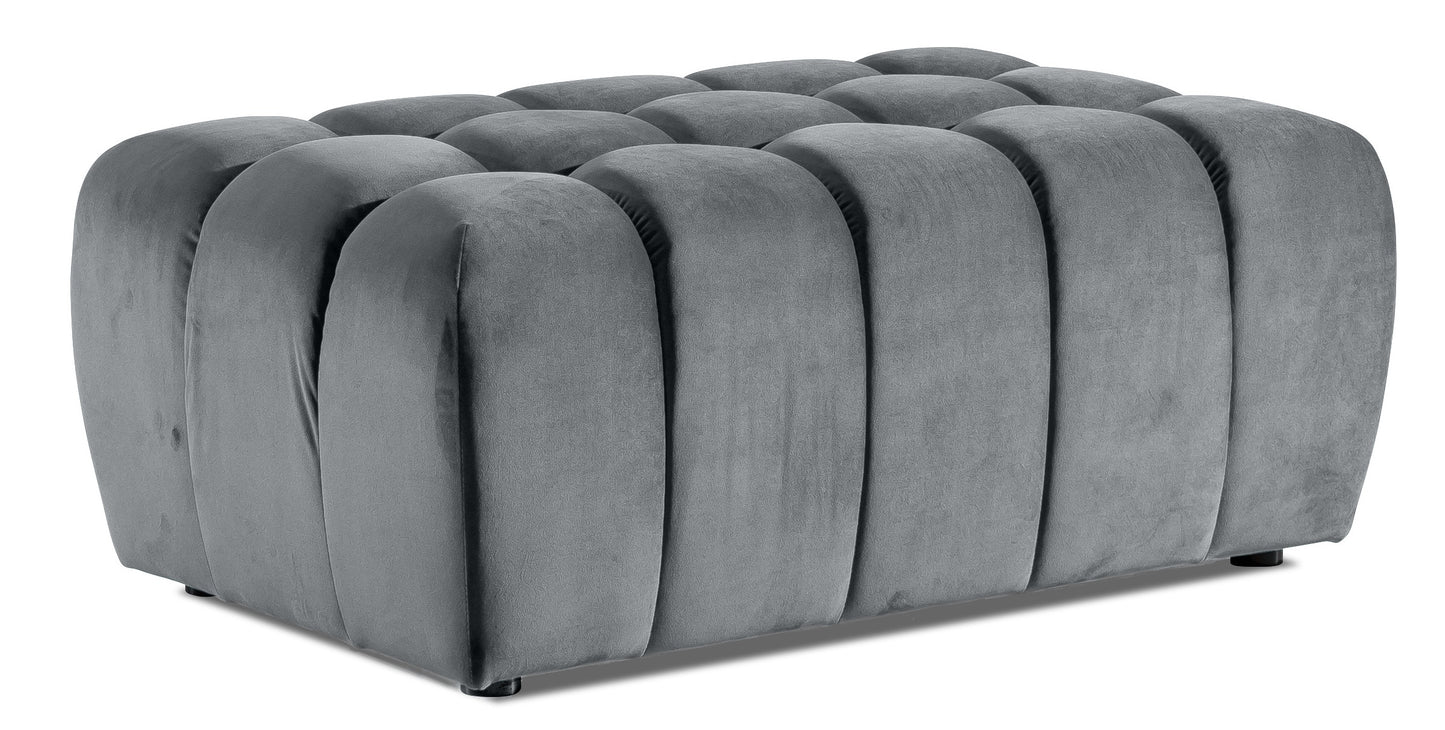 Pouf West Orebro | size: Width: 102cm, Height: 40cm, Depth: 64cm | color: Monolith | image: 0 | variant: 1010353