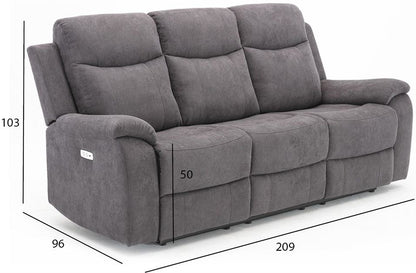 Recliner Warwick | size: Length: 96cm, Height: 103cm, Depth: 209cm | color: Gray | image: 4 | variant: 1006304
