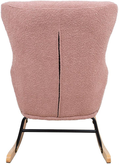 Rocking Chair Ferndale | size: Width: 69cm, Height: 96cm, Depth: 80cm | color: Pink | image: 4 | variant: 1001385