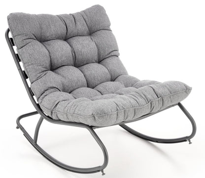 Rocking Chair Gatto | size: Width: 80cm, Height: 70cm, Depth: 115cm | color: Black/Grey | image: 1 | variant: 1012975