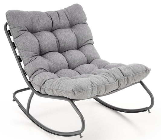 Rocking Chair Gatto | size: Width: 80cm, Height: 70cm, Depth: 115cm | color: Black/Grey | image: 1 | variant: 1012975