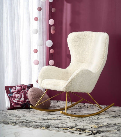 Rocking Chair Liberto | size: Width: 72cm, Height: 106cm, Depth: 100cm | color: White | image: 8 | variant: 1012513