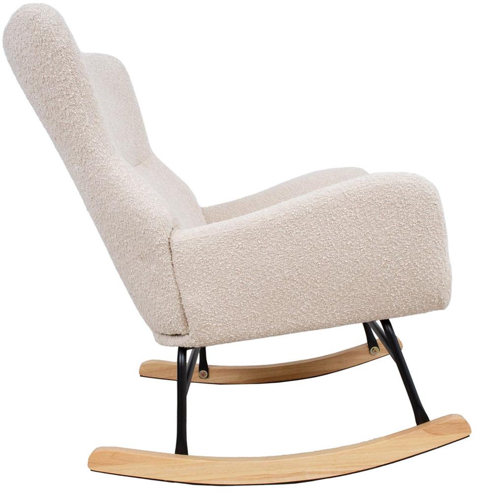 Rocking Chair Romy | size: Width: 69cm, Height: 96cm, Depth: 80cm | color: Beige | image: 3 | variant: 1005728