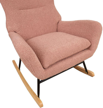 Rocking Chair Romy | size: Width: 69cm, Height: 96cm, Depth: 80cm | color: Pink | image: 6 | variant: 1005730
