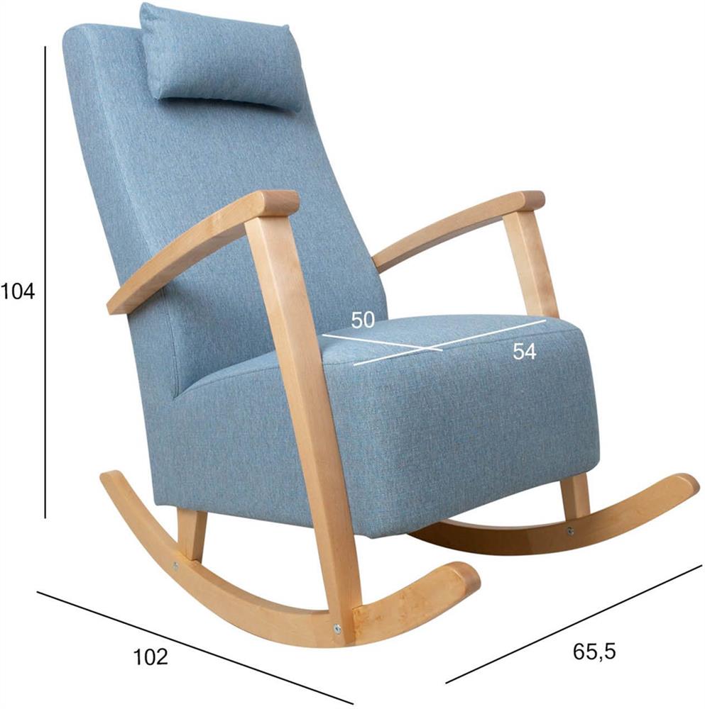 Rocking Chair Ross | size: Width: 65.5cm, Height: 104cm, Depth: 102cm | color: Blue | image: 7 | variant: 1001388