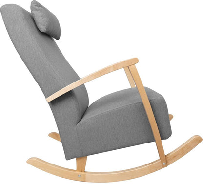 Rocking Chair Ross | size: Width: 65.5cm, Height: 104cm, Depth: 102cm | color: Gray | image: 3 | variant: 1001387